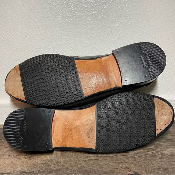 Allen Edmonds Danvers Loafer Kiltie Tassel Made In USA Pebbled Leather Black 13D
